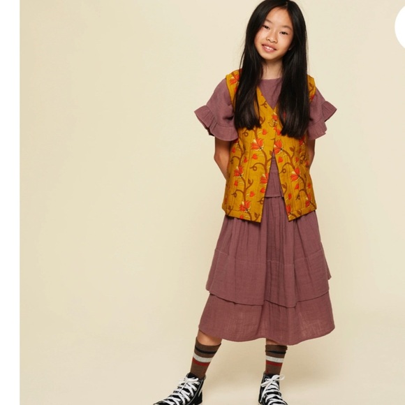 Mustard Floral kids top by boutique designer A Monday in Copenhagen - Picture 2 of 5